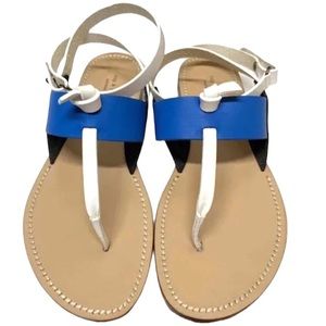 Rag & Bone Sigrid  Leather Ankle Wrap Flat Thong Open Toe Sandals Size 5